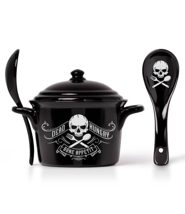 ALCHEMY OF ENGLAND BOWL & SPOON SET BONE APPETIT