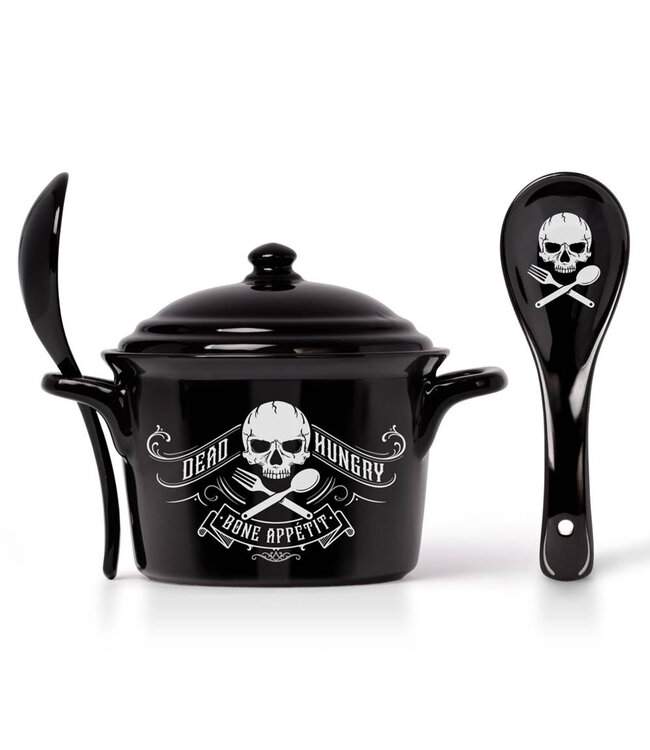 ALCHEMY OF ENGLAND BOWL & SPOON SET BONE APPETIT