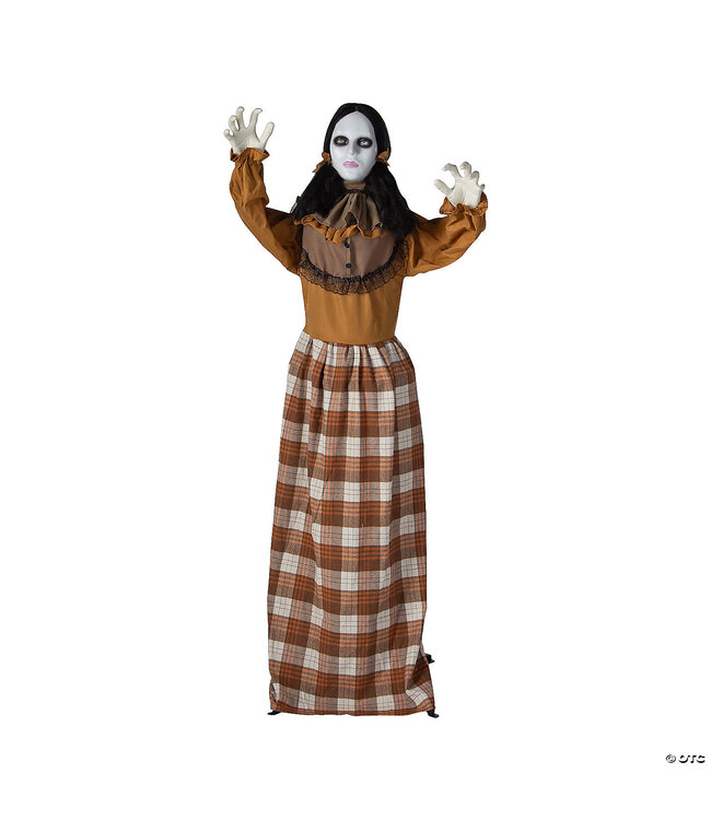 Morris 5 Ft. Standing Creepy Woman Plastic Pop-Up Halloween Decoration