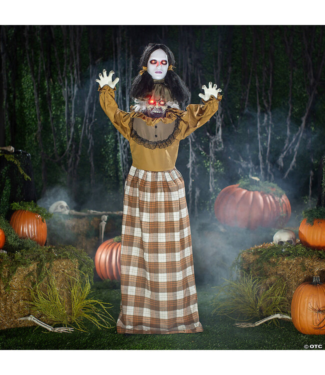 Morris 5 Ft. Standing Creepy Woman Plastic Pop-Up Halloween Decoration