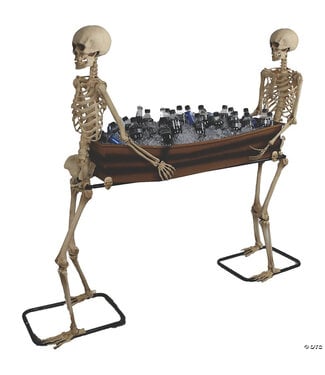 Morris Poseable Skeletons Carrying Coffin Halloween Decoration