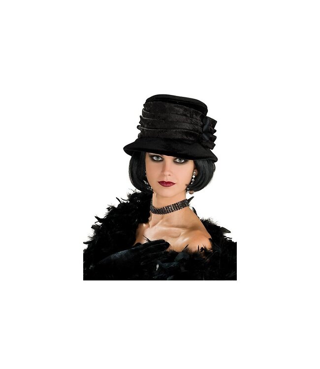 RUBIES 20S FLAPPER HAT BLACK
