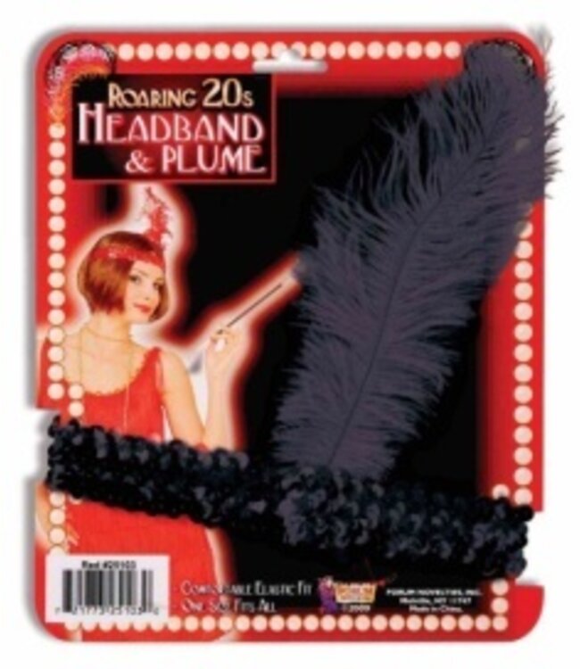 Forum Novelties FLAPPER HEADBAND BLACK