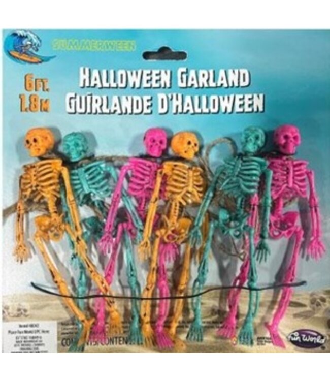 Fun World 6FT SKELETON GARLAND BRIGHTS