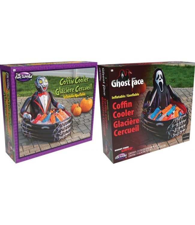 Fun World GHOST FACE INFLATABLE COFFIN COOLER