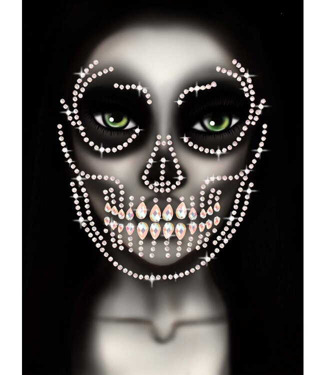LEG AVENUE GLOW SKULL FACE JEWELS