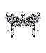 LEG AVENUE BLACK MASQUERADE FACE JEWELS