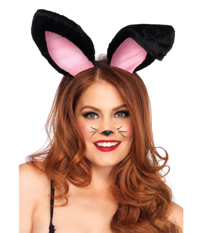 LEG AVENUE PLUSH BUNNY EARS BLACK