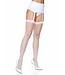 LEG AVENUE Gwen Fishnet Thigh High Stockings WHITE