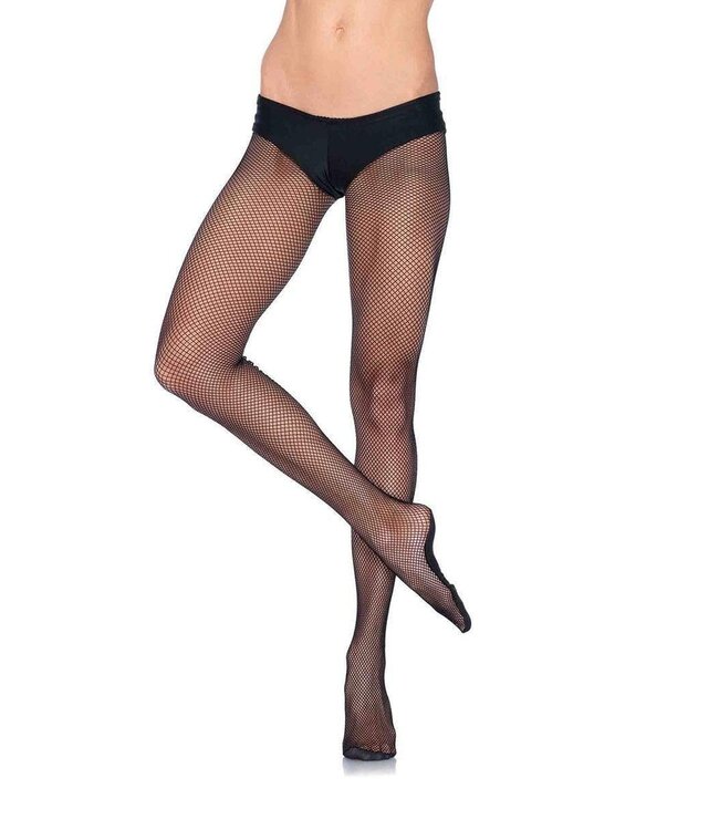 LEG AVENUE Risa Nylon Fishnet Tights BLACK