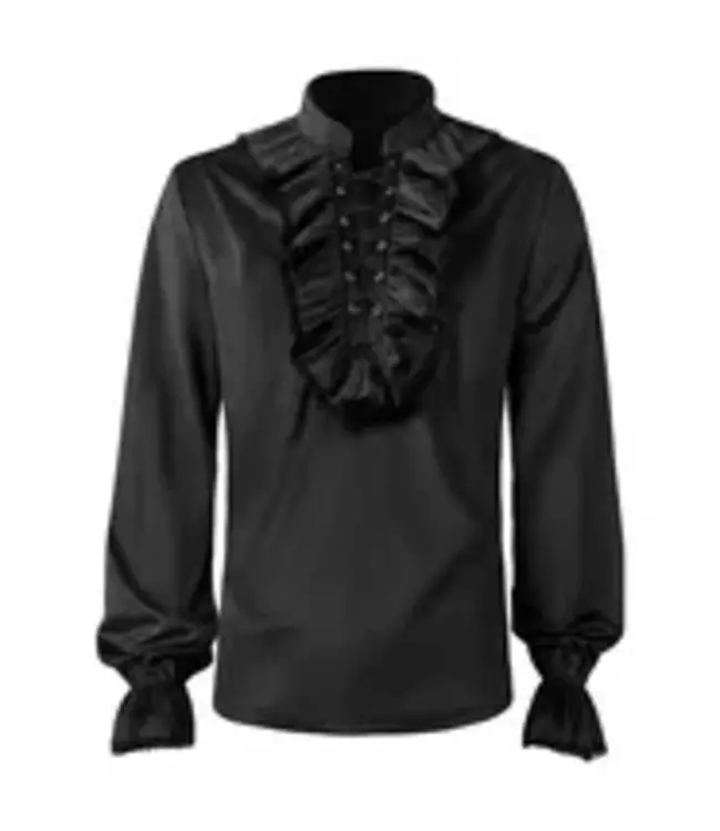 LEG AVENUE RUFFLE FRONT SHIRT