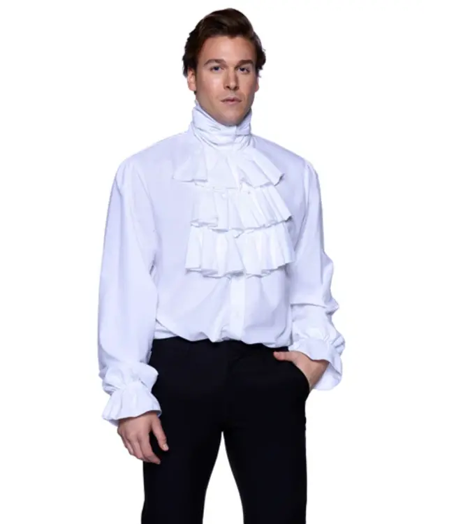LEG AVENUE RUFFLE FRONT SHIRT