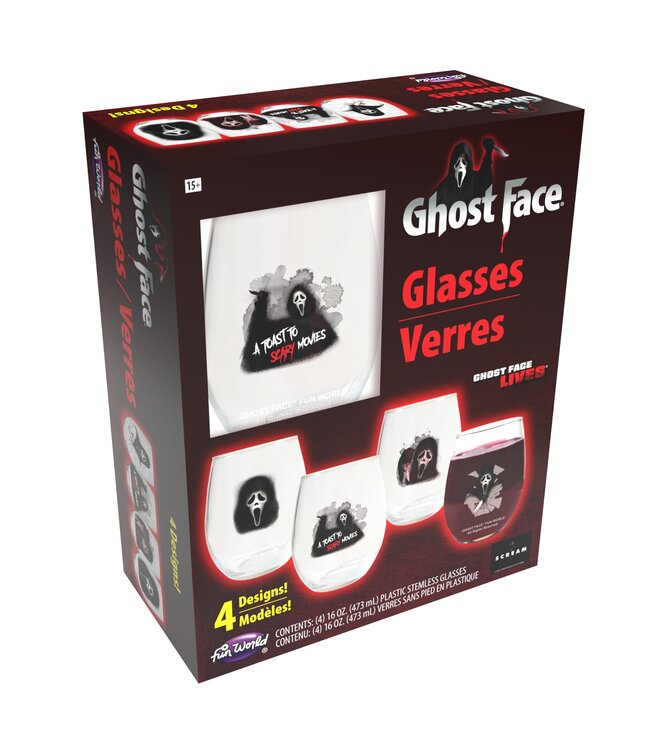 Fun World Ghost Face® Wine Tumbler Set of 4
