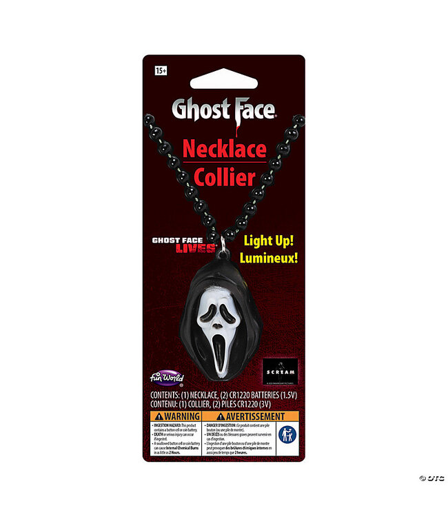 Fun World Ghost Face® Light Up Necklace