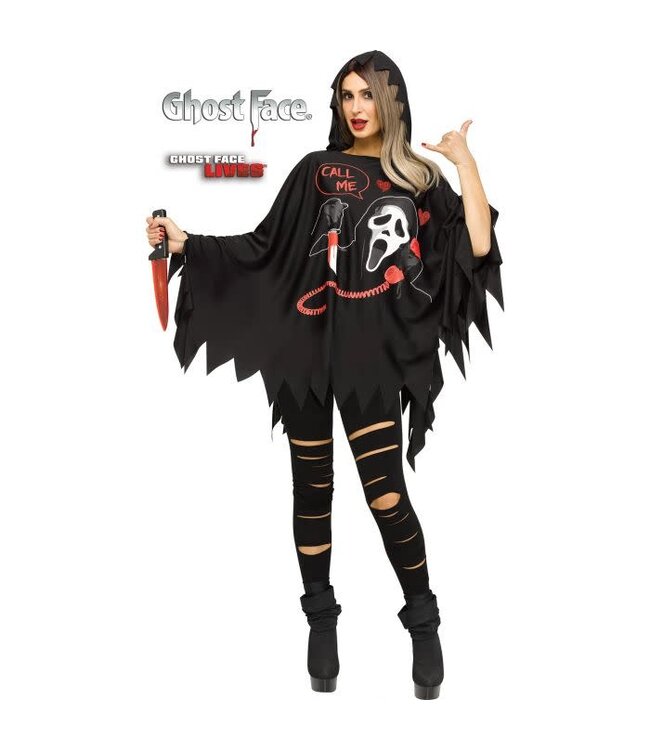 Fun World Hooded Ghost Face® Poncho - Adult