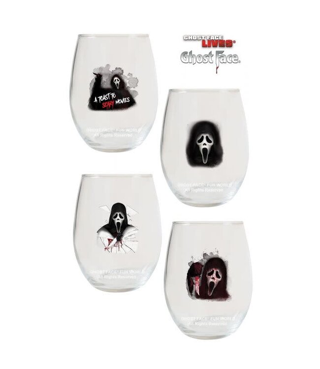 Fun World Ghost Face® Wine Tumbler Set of 4