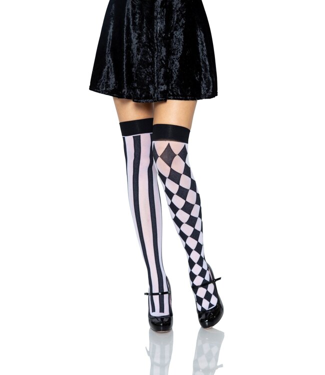 LEG AVENUE THIGH-HIGHS HARLEQUIN ONE SIZE