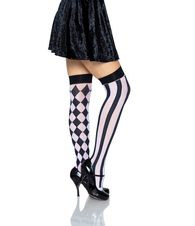 LEG AVENUE THIGH-HIGHS HARLEQUIN ONE SIZE