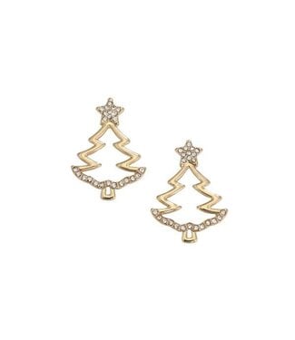 Periwinkle CHRISTMAS TREE WITH CRYSTALS EARRINGS