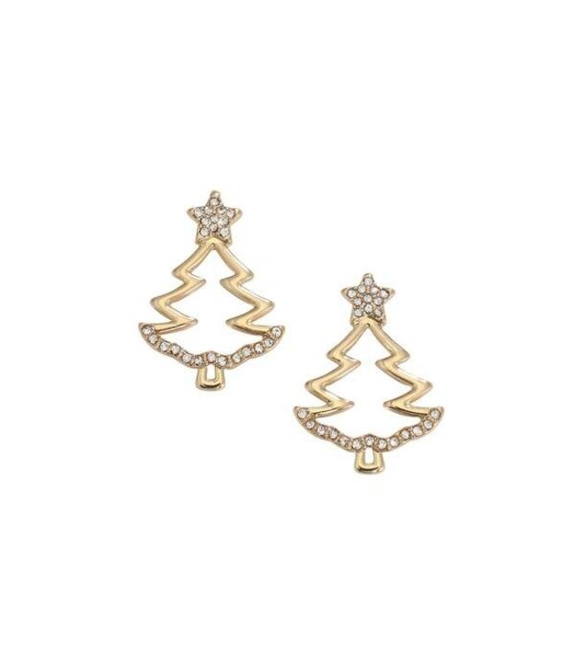 Periwinkle CHRISTMAS TREE WITH CRYSTALS EARRINGS