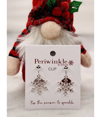 Periwinkle SILVER SNOWFLAKES EARRINGS