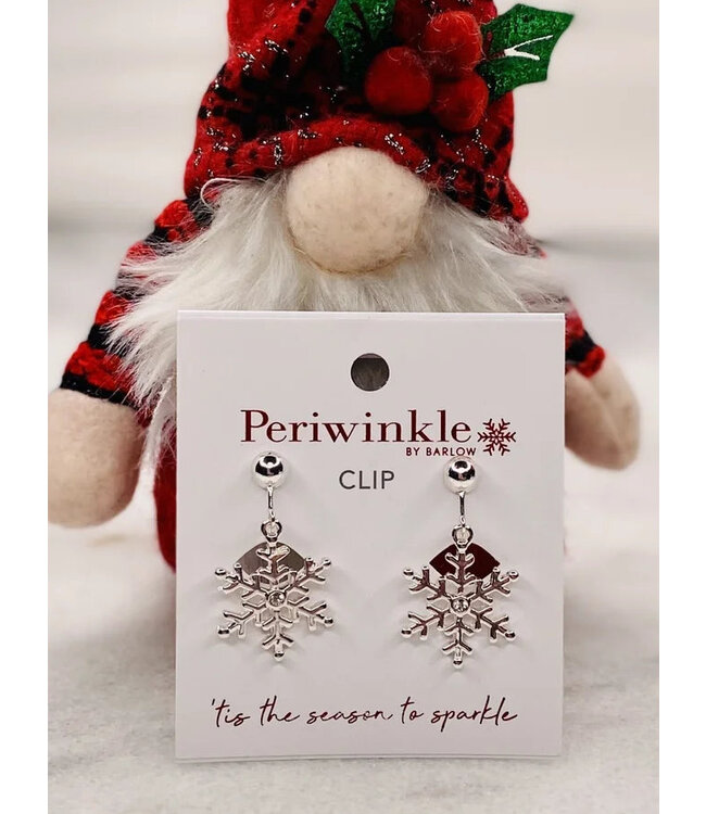 Periwinkle SILVER SNOWFLAKES EARRINGS