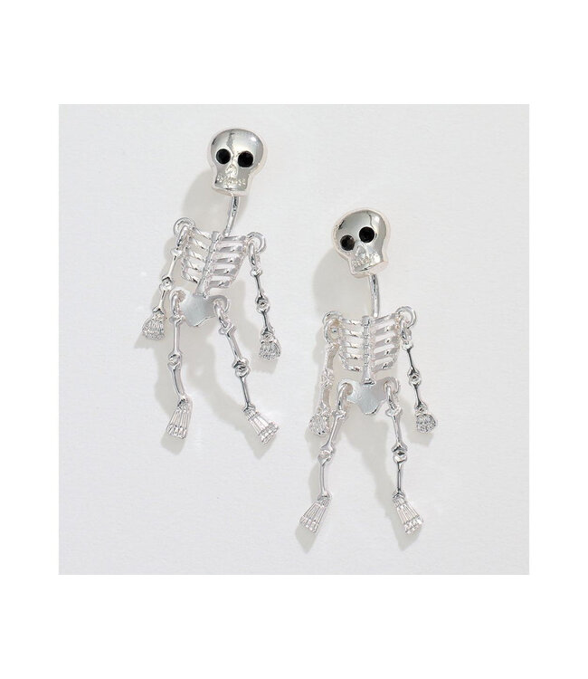 Periwinkle SILVER SKELETON DANGLING EARRINGS