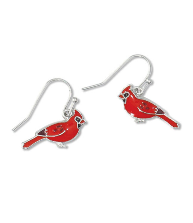 Periwinkle RED CARDINALS POST EARRINGS