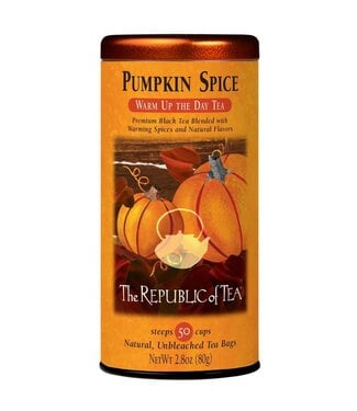 THE REPUBLIC OF TEA Pumpkin Spice Black Tea Bags-50 Count