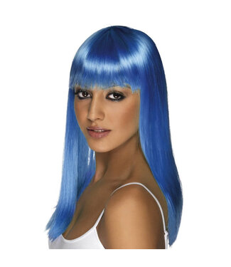 SMIFFY'S Glamourama Wig, Neon Blue