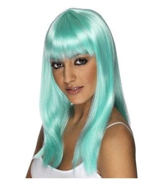 SMIFFY'S Glamourama Wig, Neon Aqua