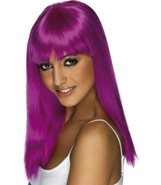 SMIFFY'S Glamourama Wig, Neon Purple