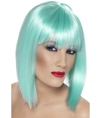 SMIFFY'S Glam Wig, Neon Aqua