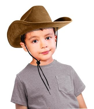 RUBIES SUEDE COWBOY HAT BROWN