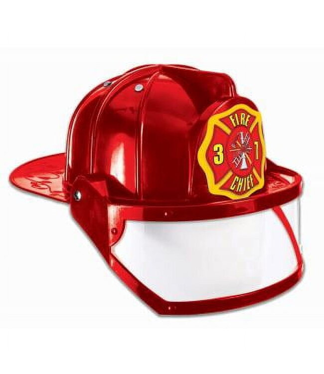 Forum Novelties CHILD-DELUXE FIRE HAT-RED