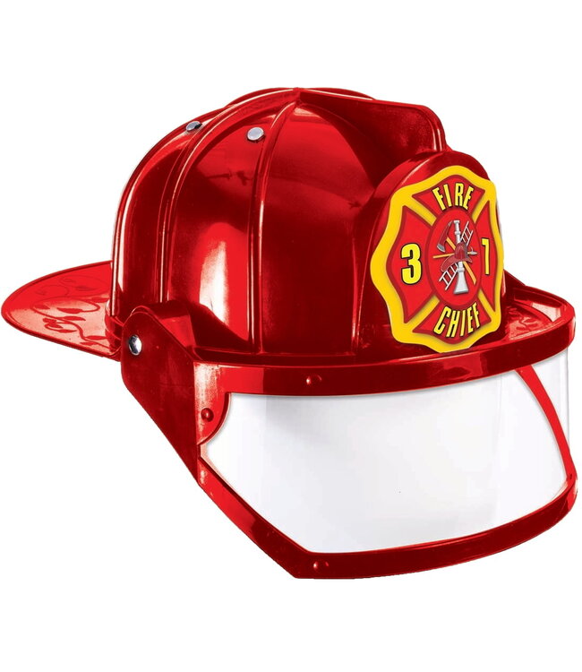 Forum Novelties CHILD-DELUXE FIRE HAT-RED