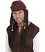 SMIFFY'S Pirate Bandanna with Plaits, Brown