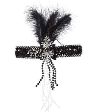 Forum Novelties DLX FLAPPER HEADBAND BLACK