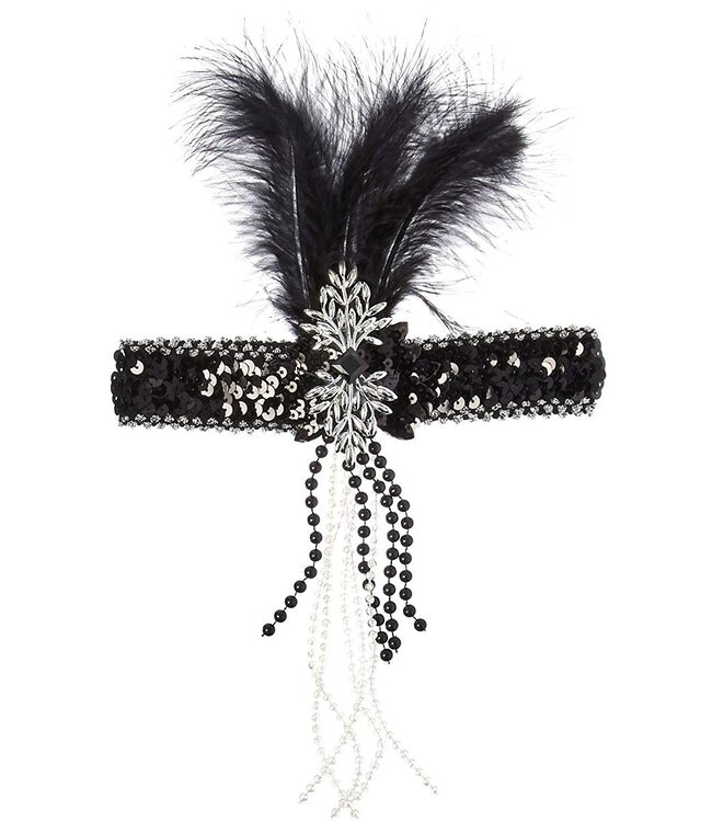 Forum Novelties DLX FLAPPER HEADBAND BLACK