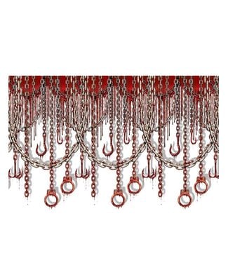 BEISTLE BLOODY CHAINS & HOOKS BACKDROP
