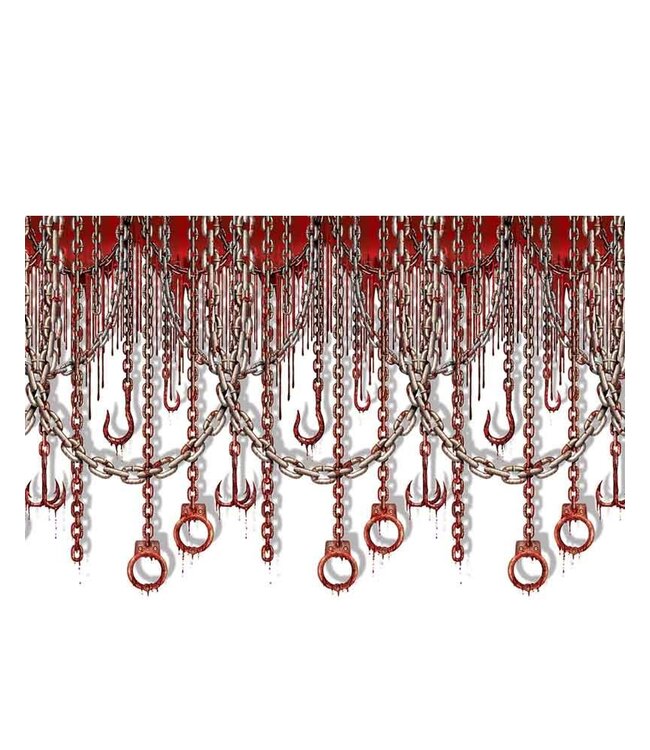 BEISTLE BLOODY CHAINS & HOOKS BACKDROP