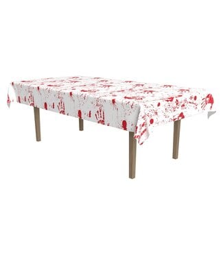 BEISTLE TABLE COVER BLOODY HANDPRINTS