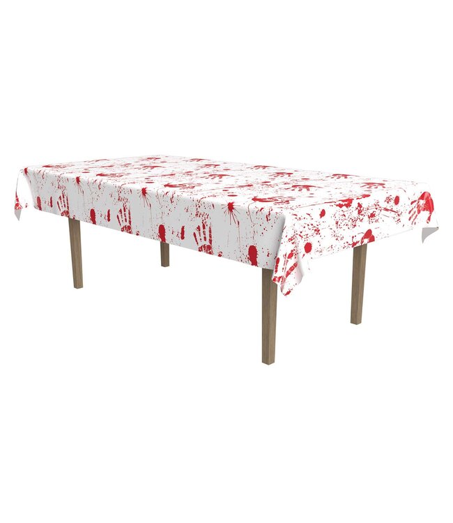 BEISTLE TABLE COVER BLOODY HANDPRINTS