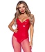 LEG AVENUE VINYL BONED BODYSUIT