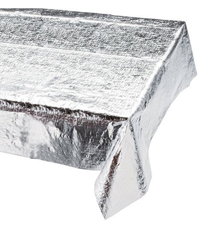 Creative Converting TABLE COVER MET SILVER