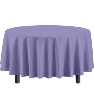 EXQUISITE 84in ROUND TABLE COVER LAVENDER