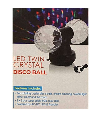 VEI LED TWIN CRYSTAL DISCO BALL