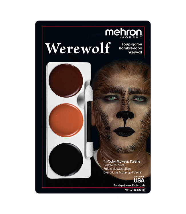 MEHRON Tri-Color Makeup Palette Werewolf