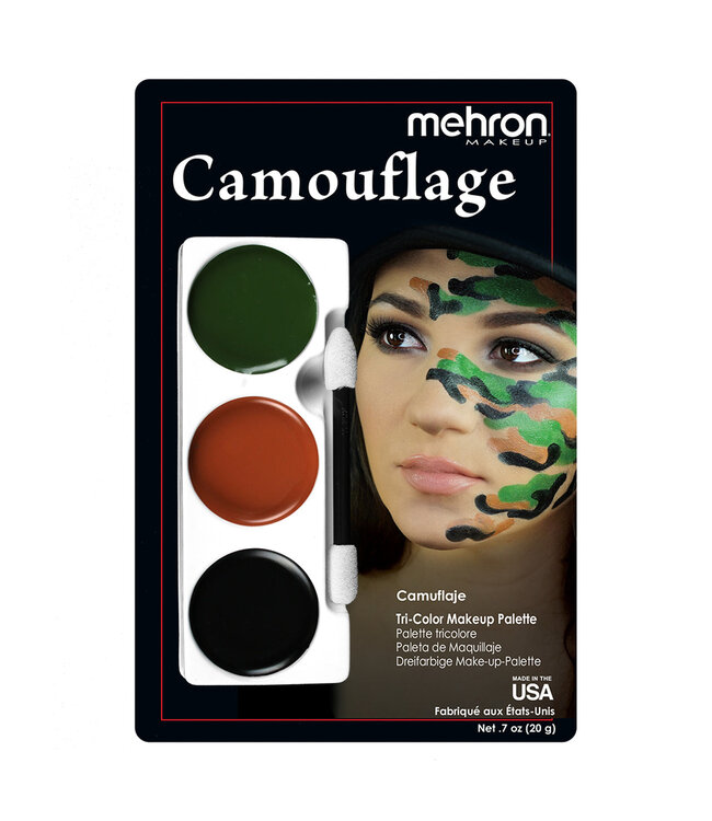 MEHRON Tri-Color Makeup Palette Camouflage