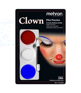MEHRON Tri-Color Makeup Palette Clown